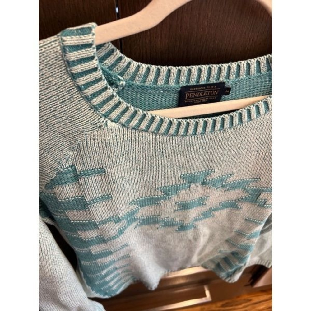 Pendleton Woman's Sweater Blue Medium - image 3